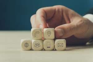 Business contact and information symbols
